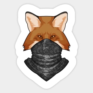 Fox as Bandit with Kerchief Sticker